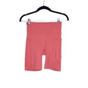 ATHLETA Ultimate Stash ll 7" Shorts Coral High Rise Yoga Active Women's XS
